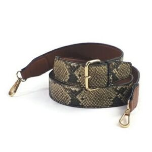 Unbranded Faux Leather Reptile Snake Print Adjustable Purse Strap 1.5" X 50"